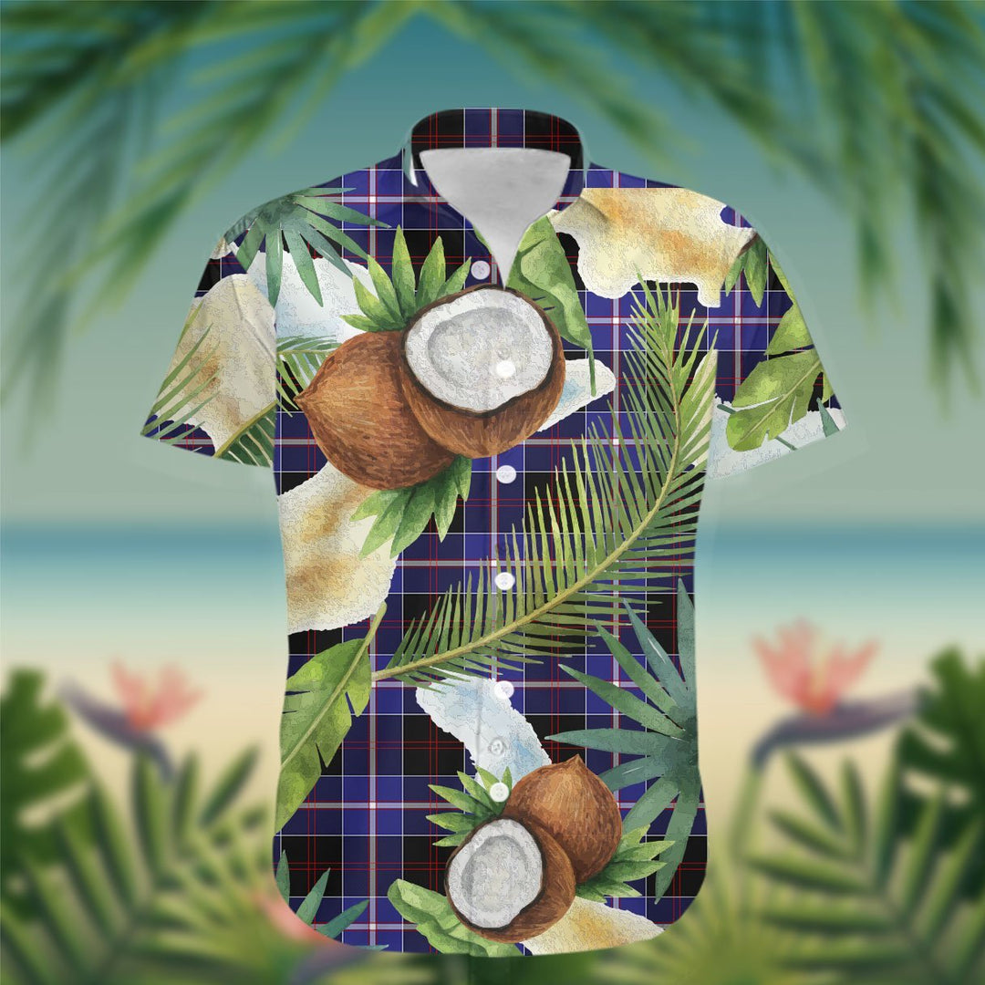 Dunlop Tartan Hawaiian Shirt Hibiscus, Coconut, Parrot, Pineapple - Tropical Garden Shirt