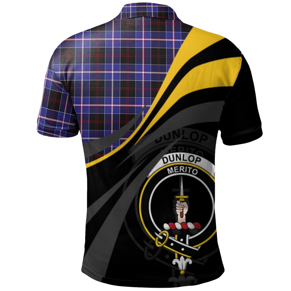 Dunlop Modern Tartan Polo Shirt - Royal Coat Of Arms Style