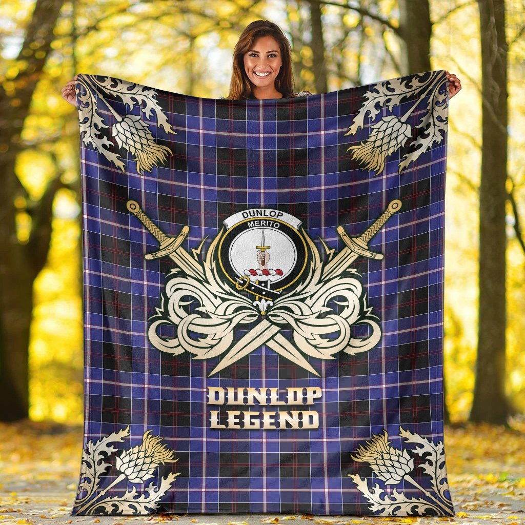 Dunlop Modern Tartan Gold Courage Symbol Blanket