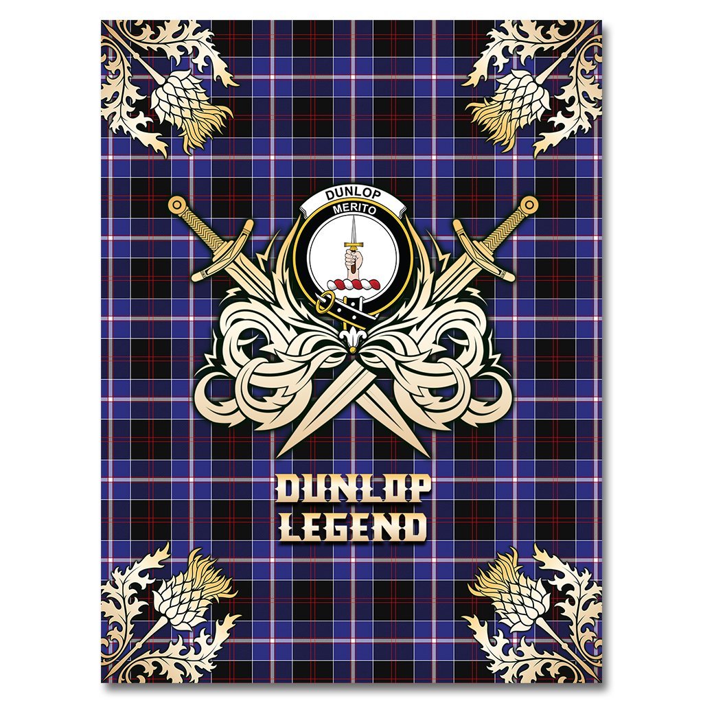 Dunlop Modern Tartan Gold Courage Symbol Blanket