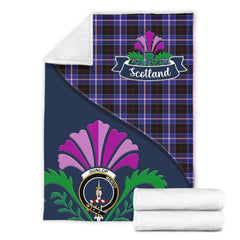 Dunlop Tartan Crest Premium Blanket - Thistle Style