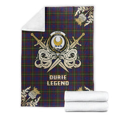 Durie Tartan Gold Courage Symbol Blanket