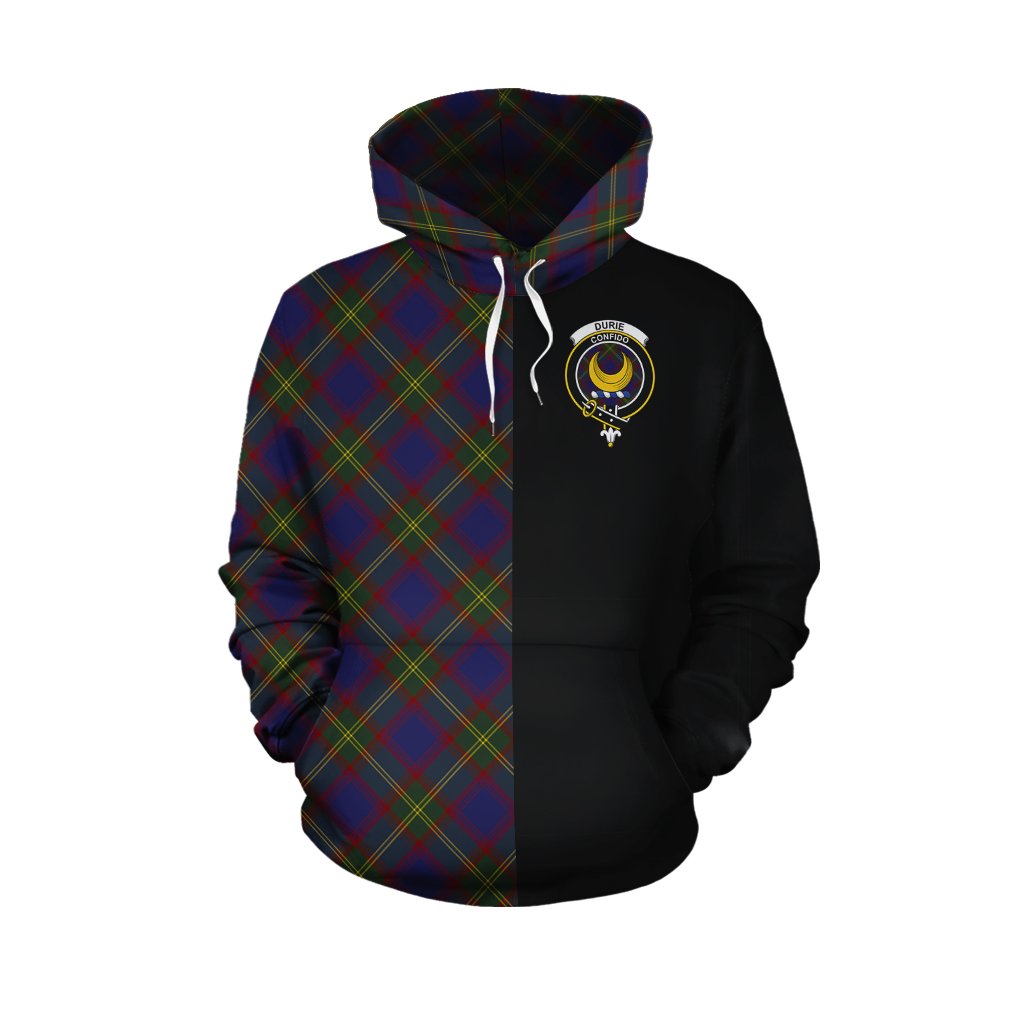 Durie Tartan Hoodie Half of Me - Cross Style