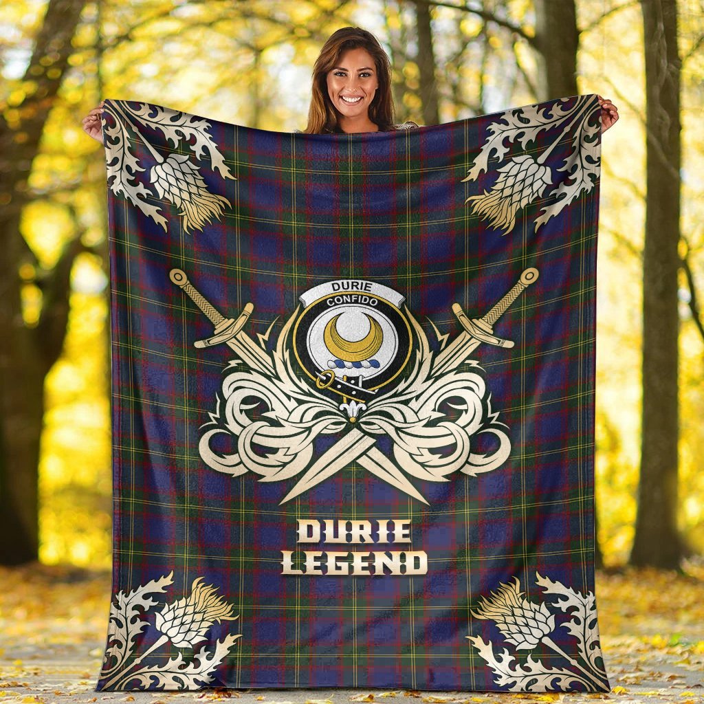 Durie Tartan Gold Courage Symbol Blanket