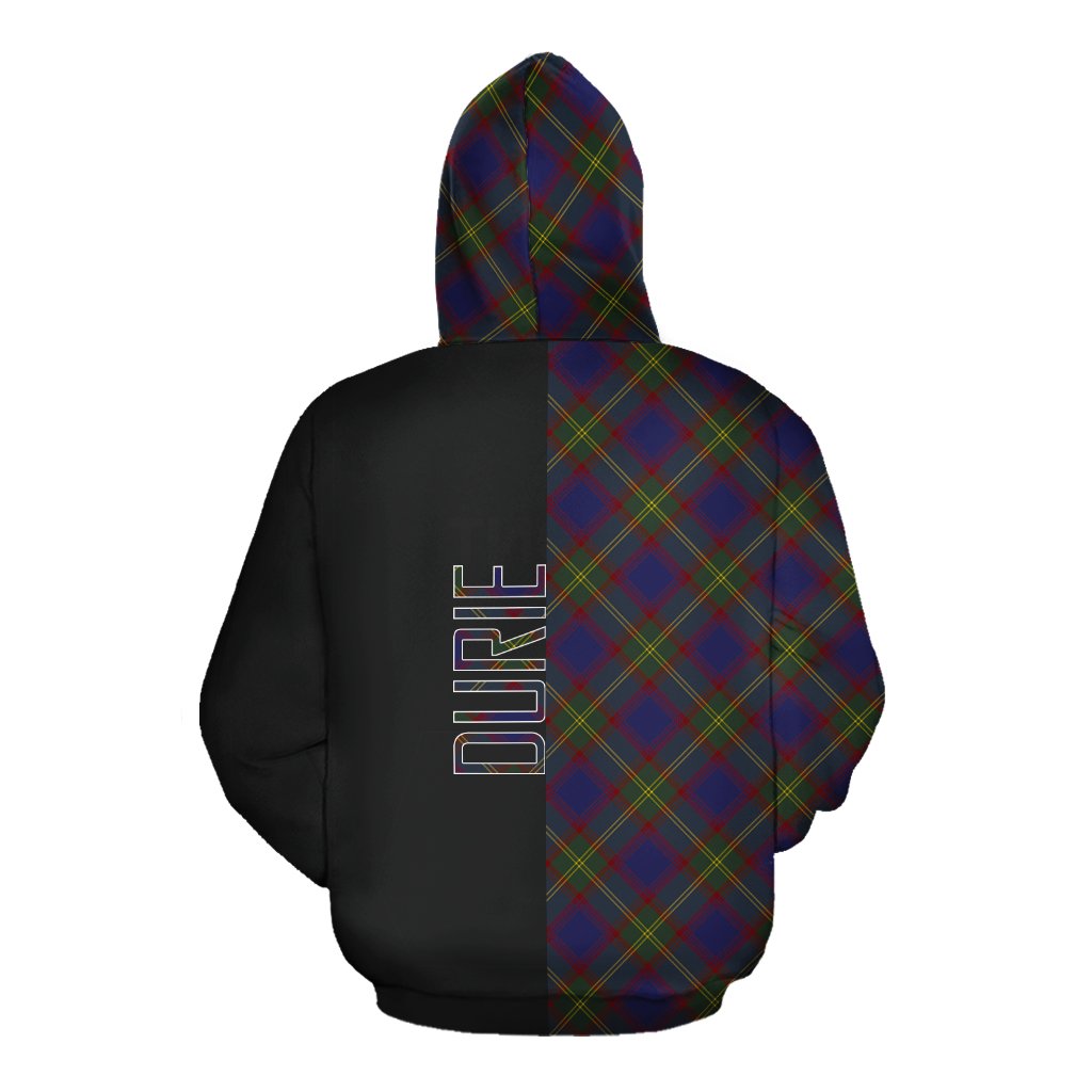 Durie Tartan Hoodie Half of Me - Cross Style