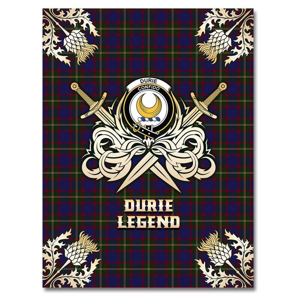 Durie Tartan Gold Courage Symbol Blanket