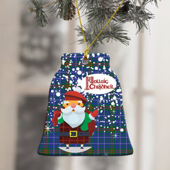 Edmonstone Tartan Christmas Ceramic Ornament - Santa Style