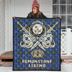 Edmonstone Tartan Crest Legend Gold Royal Premium Quilt