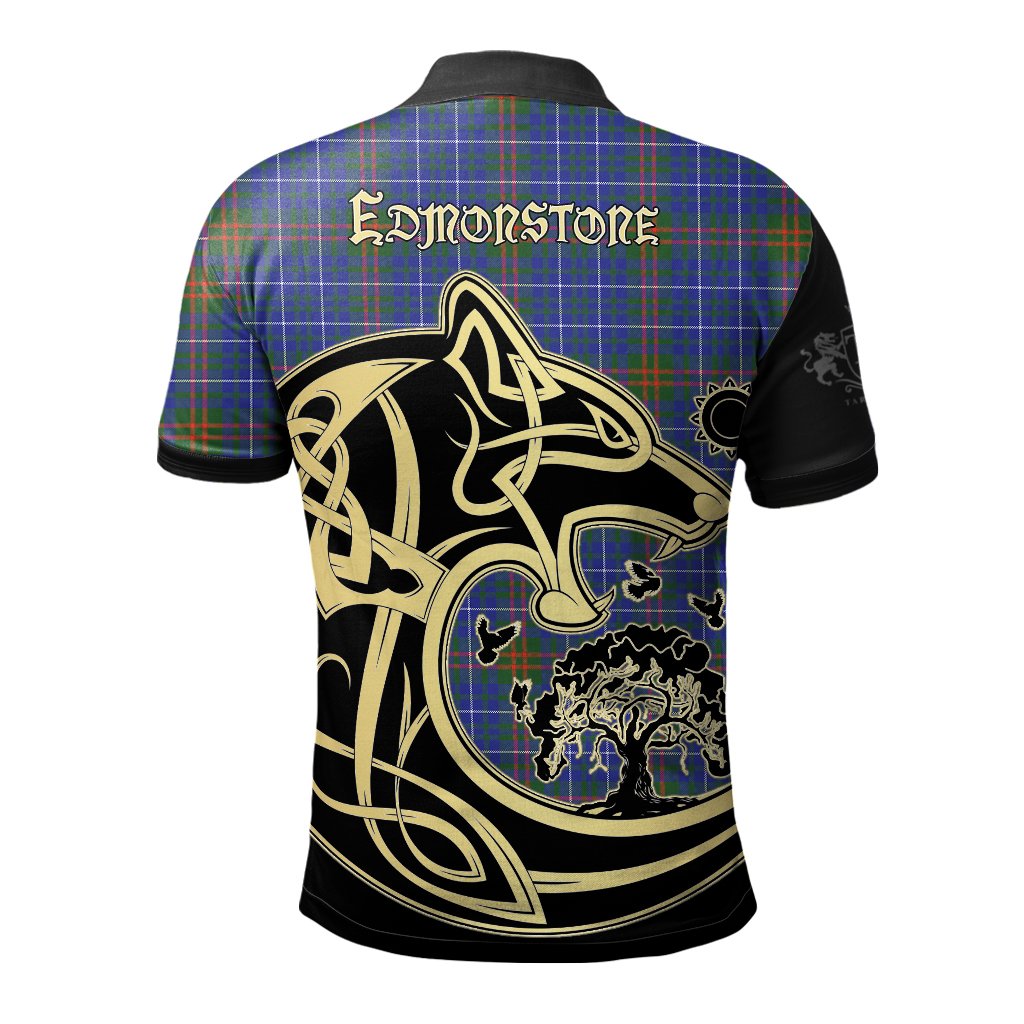 Edmonstone Tartan Polo Shirt Viking Wolf