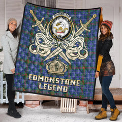 Edmonstone Tartan Crest Legend Gold Royal Premium Quilt