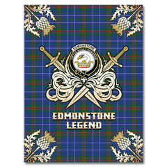 Edmonstone Tartan Gold Courage Symbol Blanket