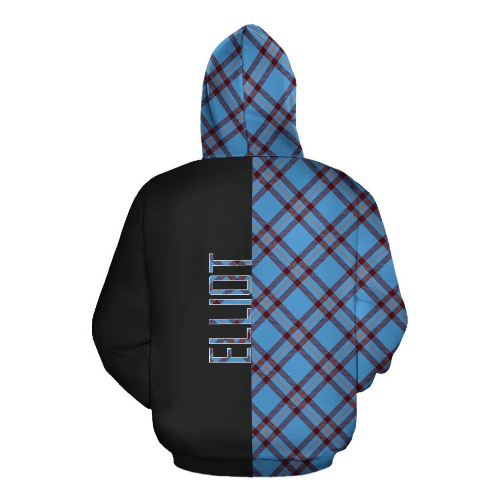 Elliot Ancient Tartan Hoodie Half of Me - Cross Style