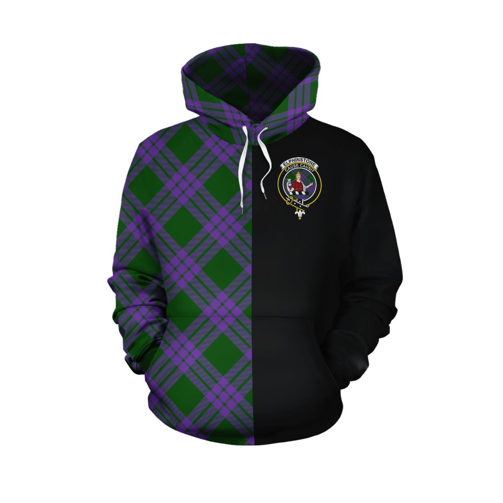 Elphinstone Tartan Hoodie Half of Me - Cross Style