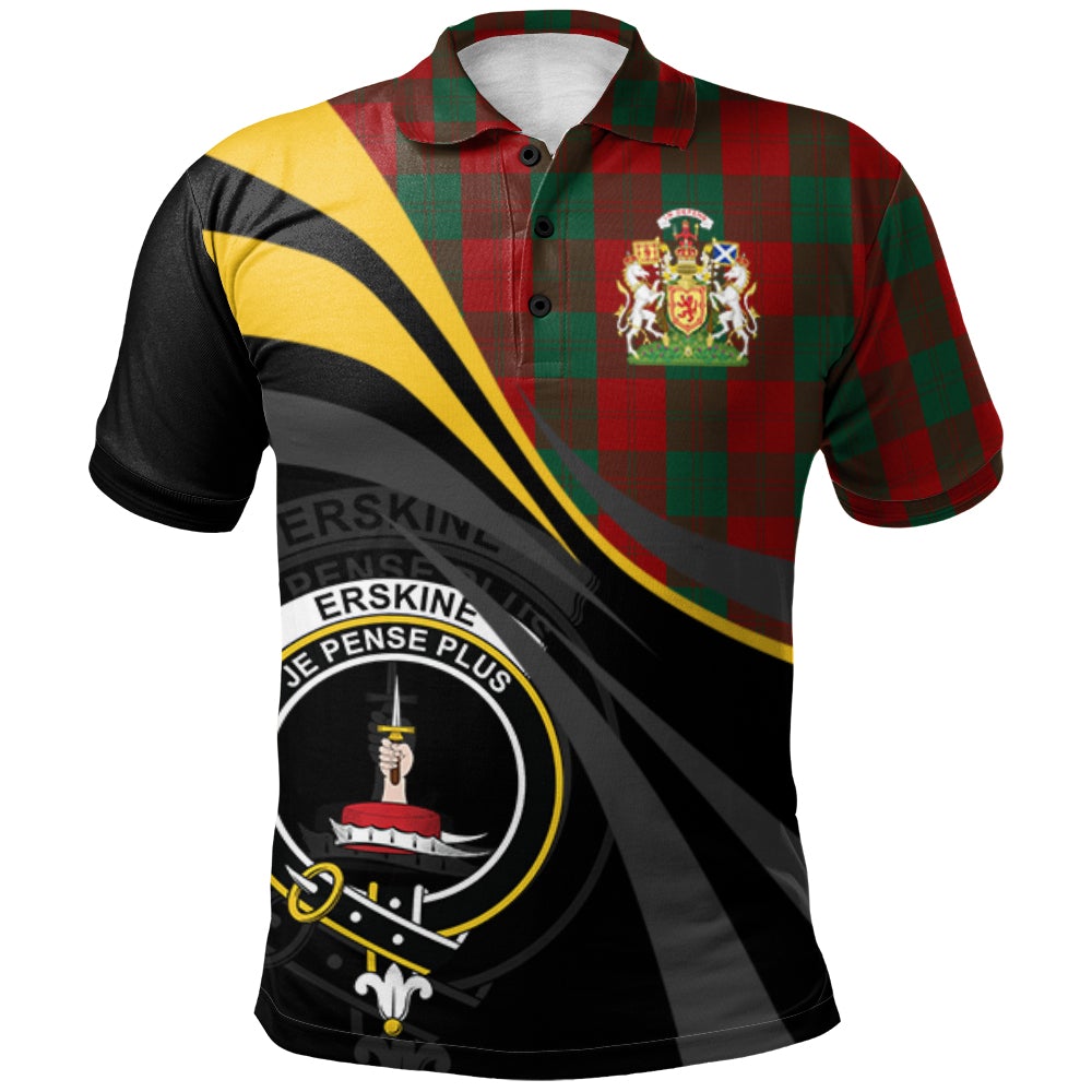 Erskine Tartan Polo Shirt - Royal Coat Of Arms Style