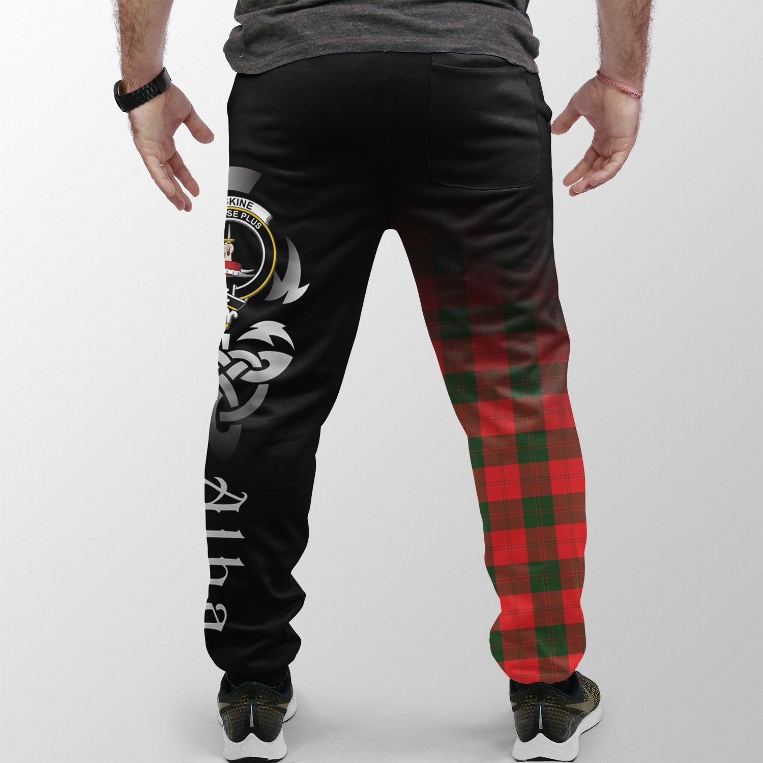 Erskine Modern Tartan Crest Jogger Sweatpants - Alba Celtic Style