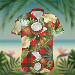 Erskine Tartan Hawaiian Shirt Hibiscus, Coconut, Parrot, Pineapple - Tropical Garden Shirt