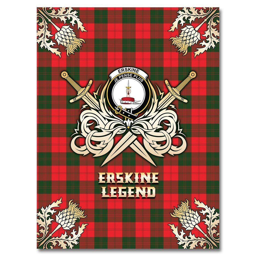 Erskine Modern Tartan Gold Courage Symbol Blanket