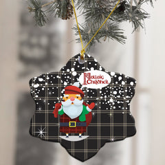 Eternity Tartan Christmas Ceramic Ornament - Santa Style