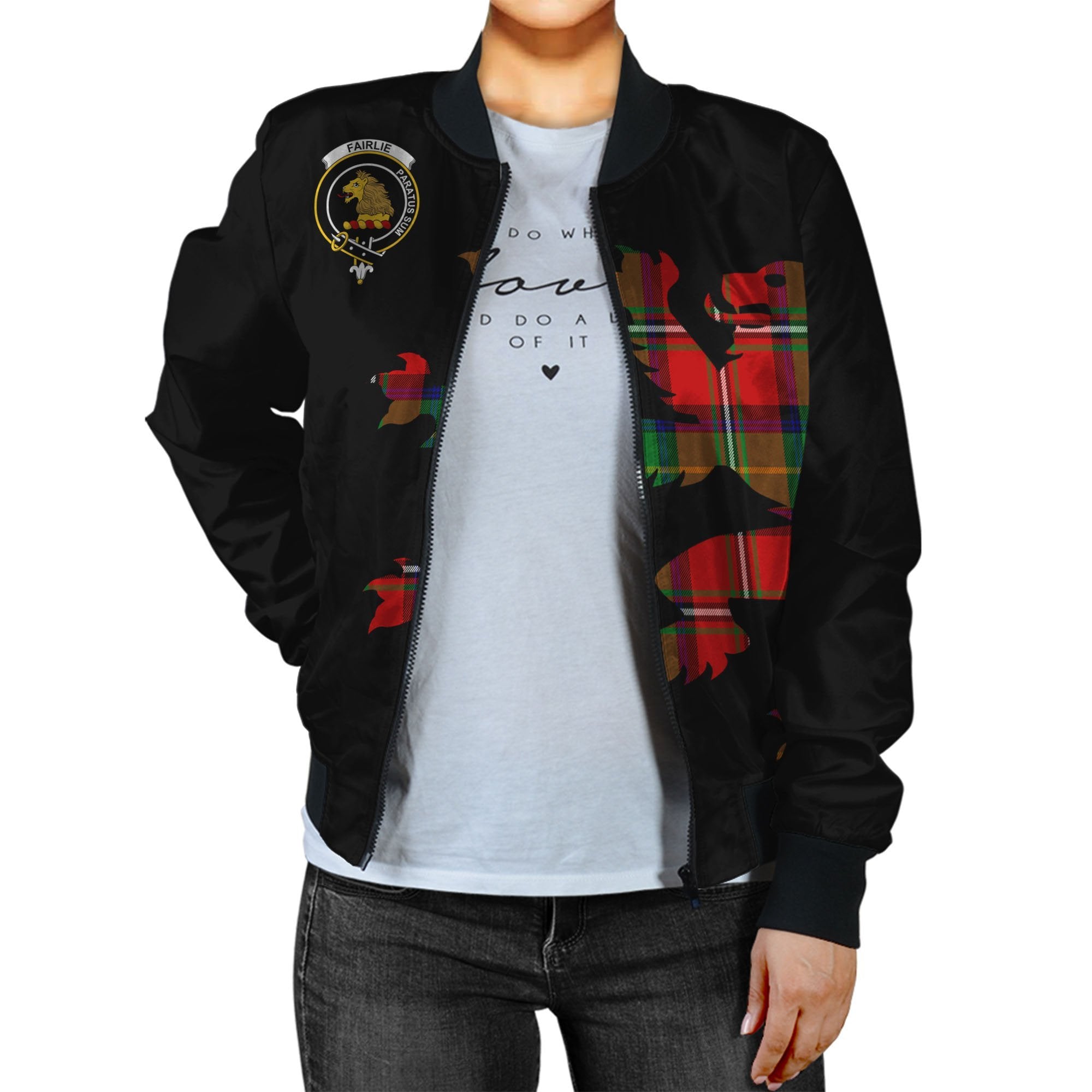 Fairlie Tartan Bomber Jacket Lion & Thistle