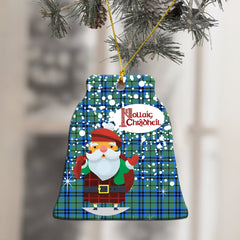 Falconer Tartan Christmas Ceramic Ornament - Santa Stylec