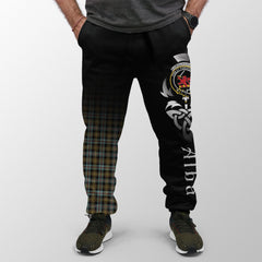 Farquharson Weathered Tartan Crest Jogger Sweatpants - Alba Celtic Style