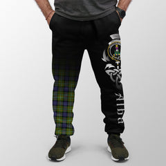 Fergusson Modern Tartan Crest Jogger Sweatpants - Alba Celtic Style