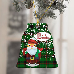 Fife District Tartan Christmas Ceramic Ornament - Santa Style