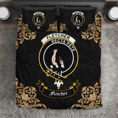 Fletcher Crest Black Bedding Set