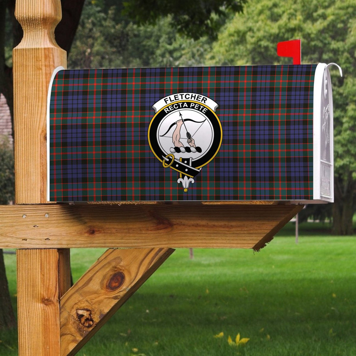 Fletcher Of Dunans Tartan Crest Mailbox