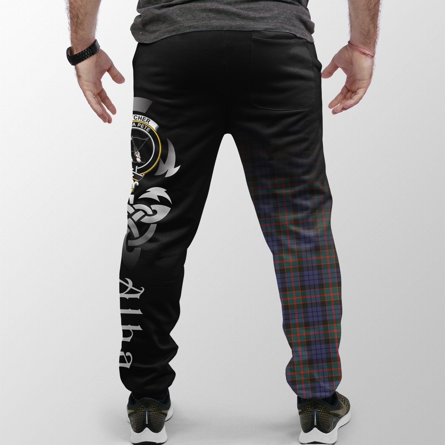 Fletcher Of Dunans Tartan Crest Jogger Sweatpants - Alba Celtic Style