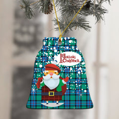 Flower Of Scotland Tartan Christmas Ceramic Ornament - Santa Style