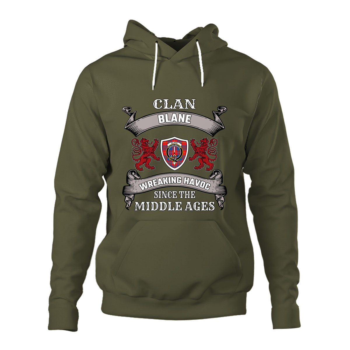 Blane Family Tartan - 2D Unisex Hoodie