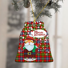 Forrester Tartan Christmas Ceramic Ornament - Santa Style