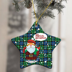 Forsyth Ancient Tartan Christmas Ceramic Ornament - Santa Style