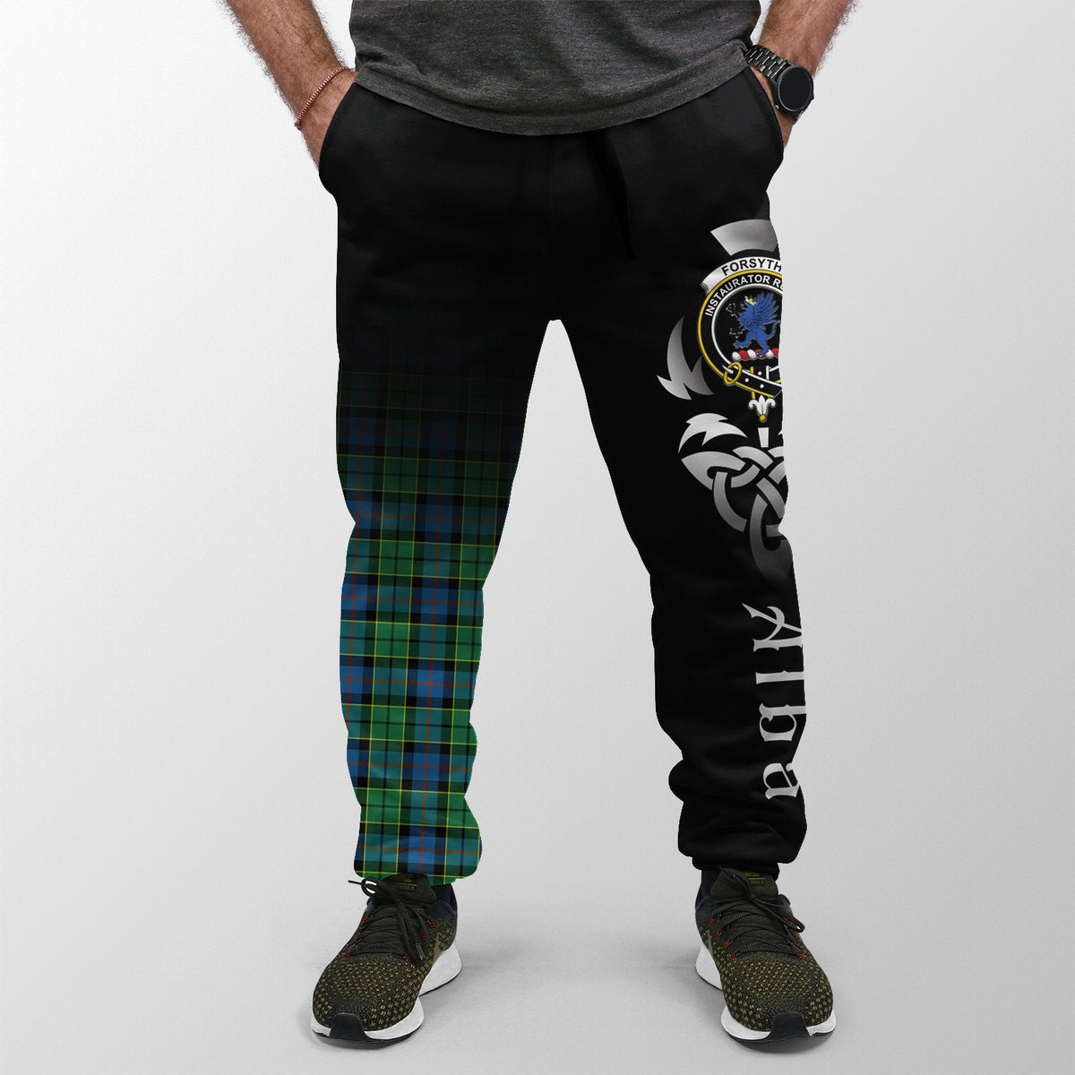 Forsyth Ancient Tartan Crest Jogger Sweatpants - Alba Celtic Style