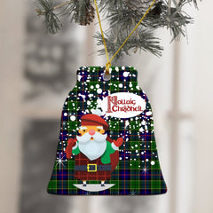 Forsyth Modern Tartan Christmas Ceramic Ornament - Santa Style