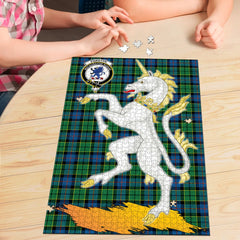 Forsyth Ancient Tartan Crest Unicorn Scotland Jigsaw Puzzles