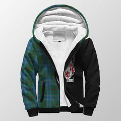 Fox Hunting Tartan Crest Sherpa Hoodie - Circle Style