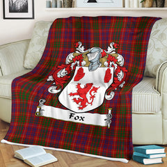 Fox Red Family Tartan Coat Of Arms Blankets