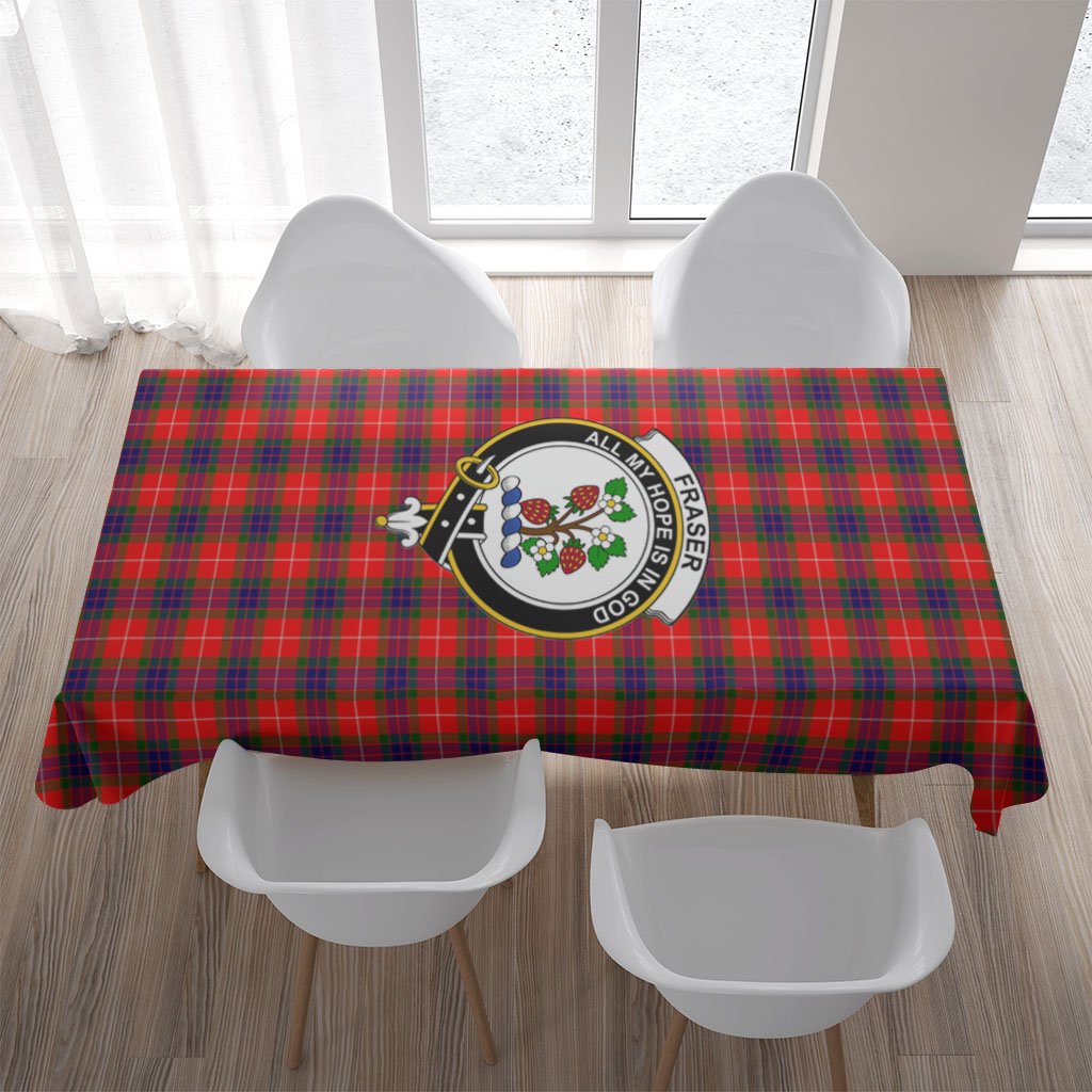 Fraser Tartan Crest Tablecloth