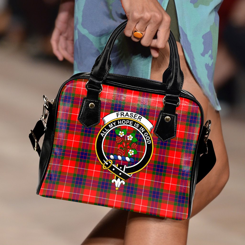 Fraser Modern Tartan Crest Shoulder Handbags