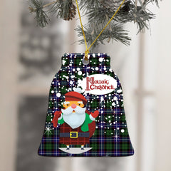 Galbraith Modern Tartan Christmas Ceramic Ornament - Santa Style