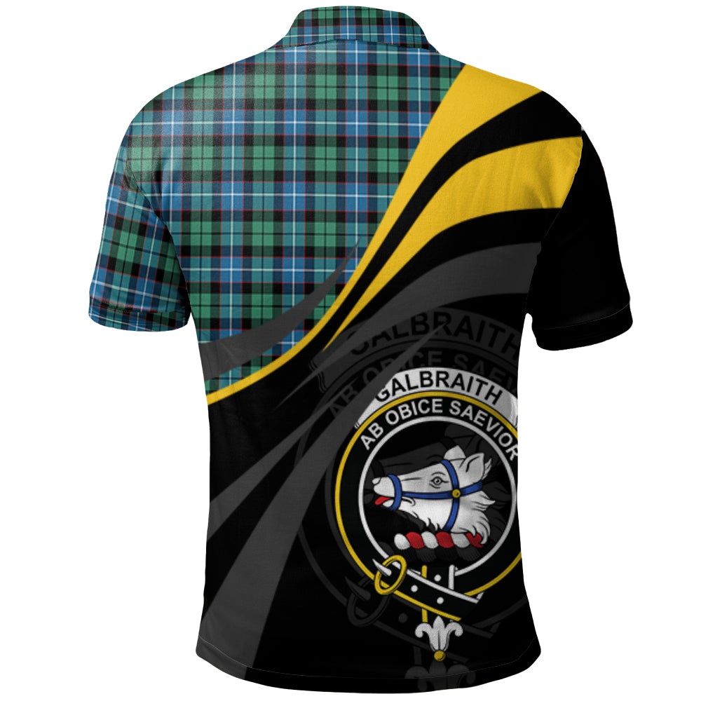 Galbraith Ancient Tartan Polo Shirt - Royal Coat Of Arms Style