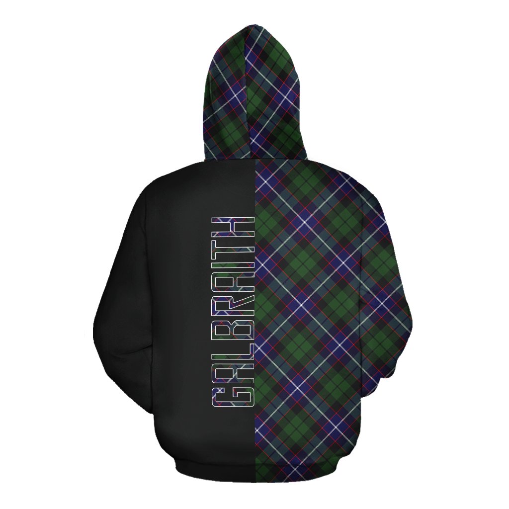 Galbraith Modern Tartan Hoodie Half of Me - Cross Style