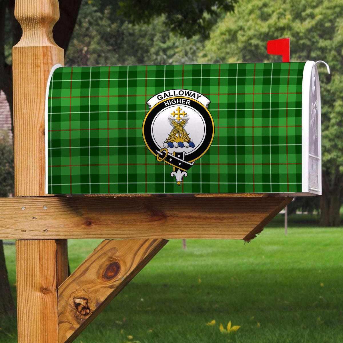 Galloway District Tartan Crest Mailbox