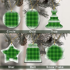 Galloway Tartan Christmas Ceramic Ornament - Snow Style