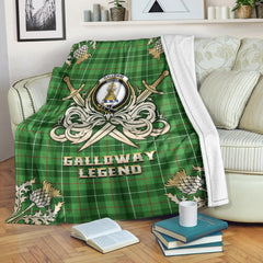 Galloway Tartan Gold Courage Symbol Blanket