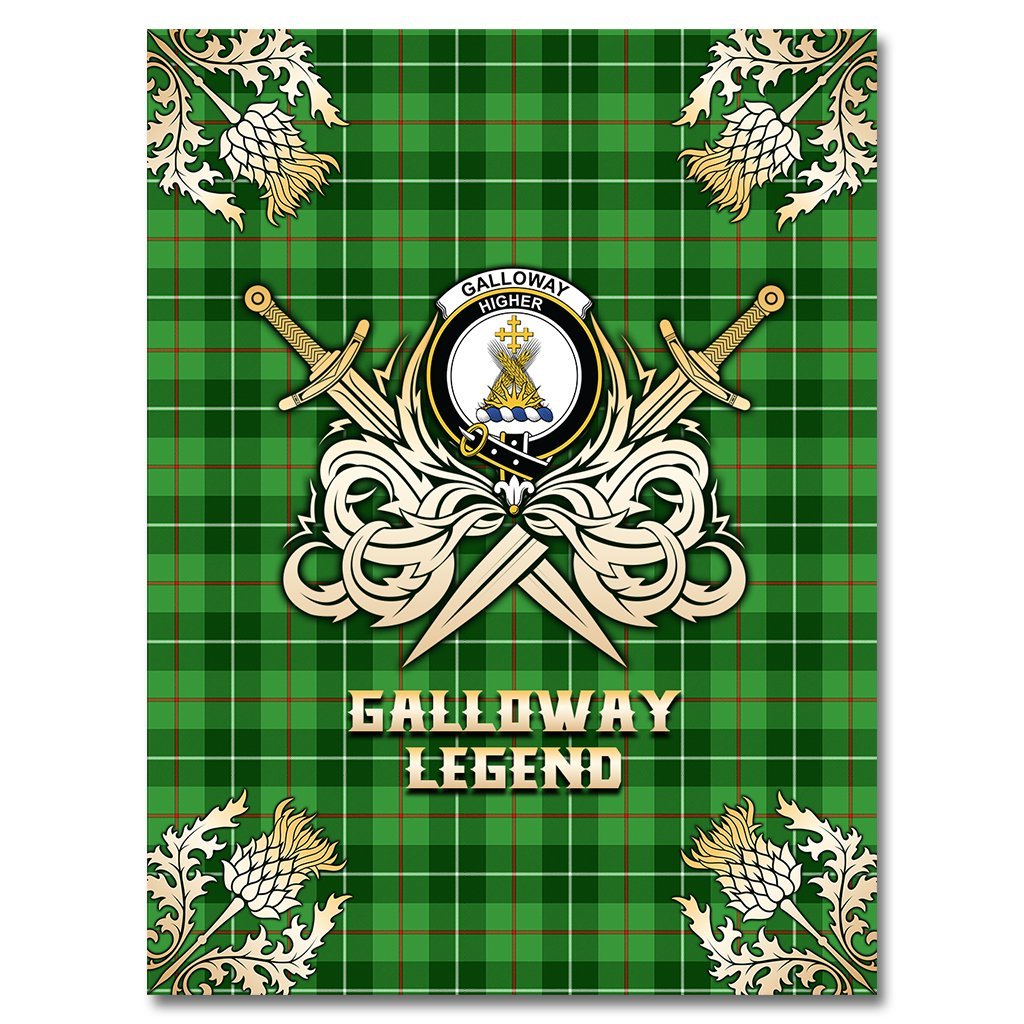 Galloway Tartan Gold Courage Symbol Blanket