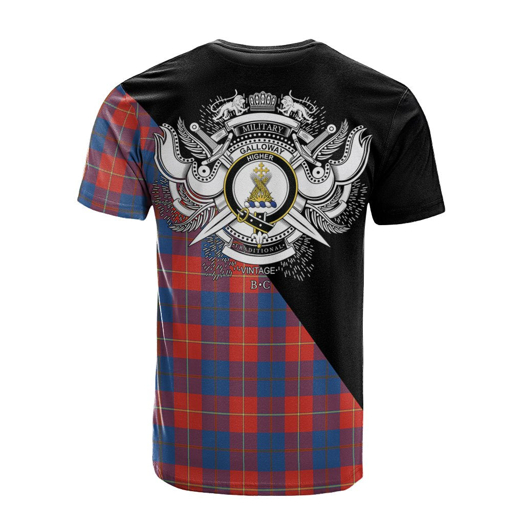 Galloway Red Tartan - Military T-Shirt