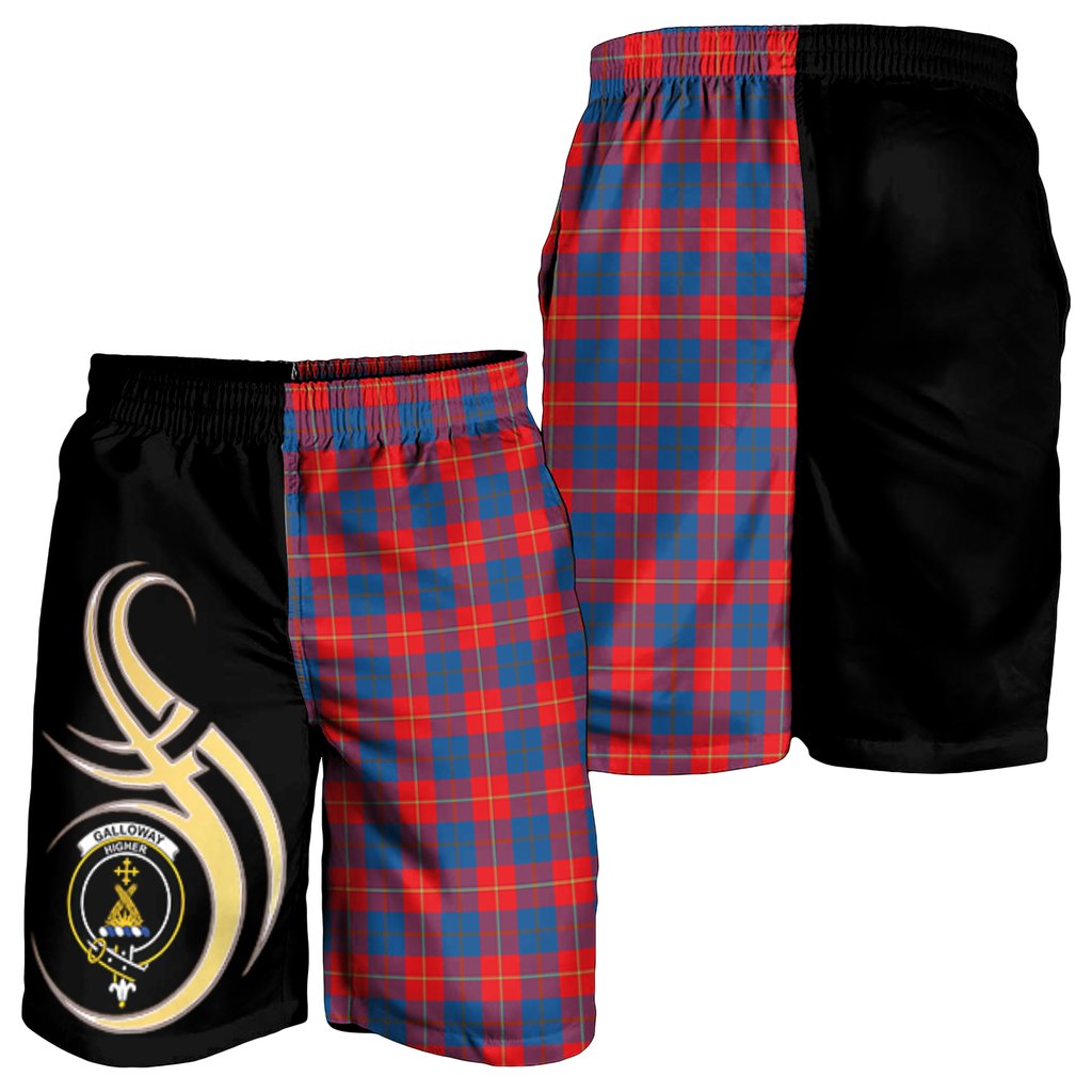 Galloway Red Tartan Crest Men's Short PM8